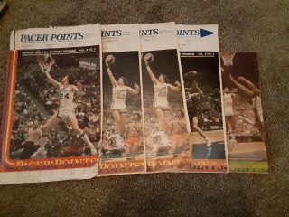 74 - 75 Indiana Pacers - Pacer Points Yearbook Souvenir Program Vol.  8 No 3,  5,  9,  12
