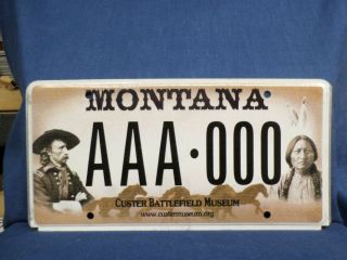 Custer Battlefield Museum Montana Sample License Plate