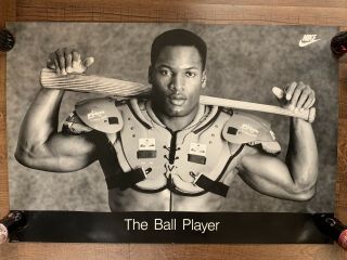 Vintage Nike Bo Jackson " The Ball Player Poster " Near