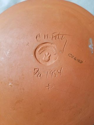 Vintage Ned C.  N.  Foltz Redware Pottery 9 1/2 