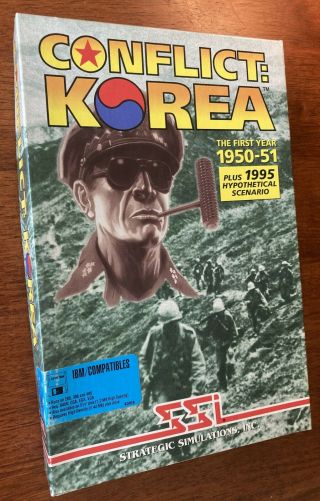 Conflict: Korea Big Box Vintage Pc Video Game,  With Full Game Guide