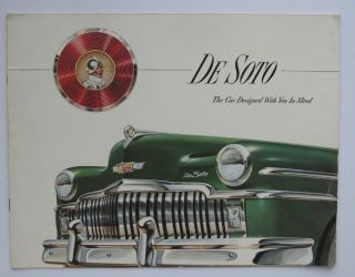 1949 Desoto Full Line Prestige Brochure Sedan Club Coupe Suburban Carry - All