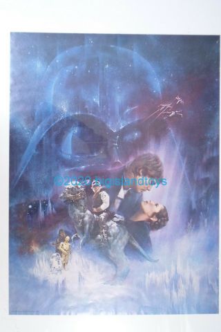 Star Wars Fan Club Vintage 1980 The Empire Strikes Back Poster Han Leia Vader