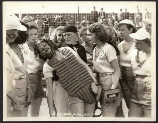 1930 " S Movie Stills From " Miss Casey At The Bat " & " Girls Can Play " Cute Players