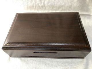 Vintage Wooden Jewelry Box - 11 - 1/2 " X 7 - 1/2 " X 3 - 1/2 " -