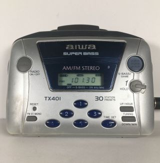 Vintage Aiwa Tx401 Personal Portable Am/fm Radio Cassette Player Bass