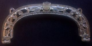 Vintage Clear Lucite Purse Frame Clasp Hardware Berries Flowers