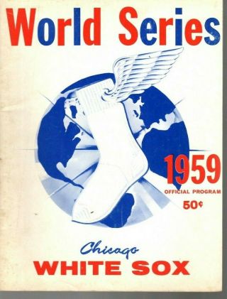 1959 World Series Program Los Angeles Dodgers Chicago White Sox,  Unscored Good