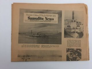 Northwestern Pacific Railroad,  Interurban,  1941,  Newspaper,  Ferry,  End Of Service