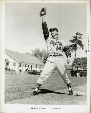 Undated Press Photo Team/league Issued Image Frank Torre Of The Milwaukee Braves