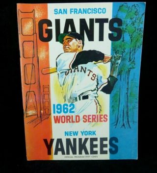 1962 Mlb World Series Game Program - York Yankees Vs Sf Giants