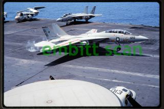 Slide,  Navy Vf - 14 Grumman F - 14a Tomcat On Uss John F.  Kennedy,  1978