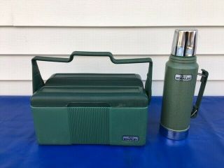 Vintage Aladdin Combo Lunch Cooler W/ Insulated Steel Thermos Bottle Quart Set