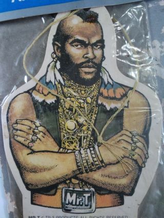Mr.  T Hanging Car Air Freshener A - Team Vtg 1980s Nos I Pity The Fool