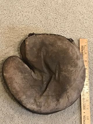 Old Baseball Glove Crescent Pad Catchers Mitt 1900s Early Primitive Great Patina