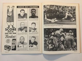 Vintage 1967 Green Bay Packers NFL Playoff Program vs.  Los Angeles Rams - B.  Starr 3