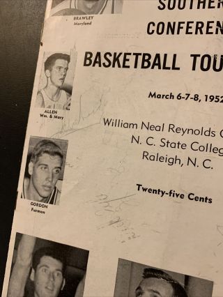 1952 31st Annual Southern Conference Basketball Tournament Program NC State Auto 2