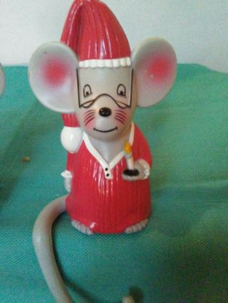 Vintage Christmas Father Mouse Stocking Holder - 1980 - Sun Hill Industries,  6.  5 "
