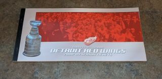 2008 2009 Stanley Cup Champion Detroit Red Wings Season Tickets Booklet