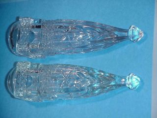 Vintage Antique Car Bud Vases,  Clear Cut Glass,  Model A Ford And Others