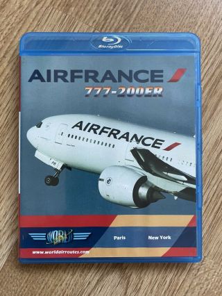 Just Planes Air France 777 - 200er Cockpit Blu Ray Dvd,  Cdg To Jfk,  Aviation