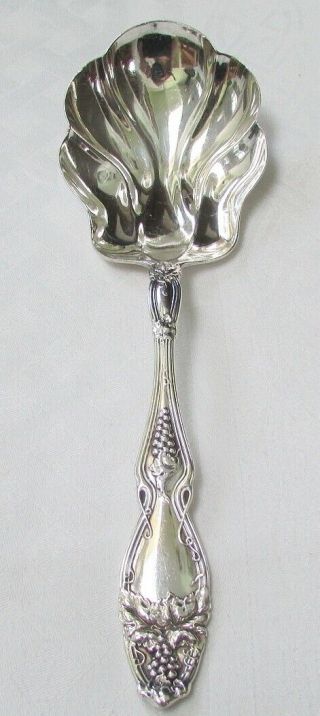 Antq Cloeta International Sterling Silver Berry Serving Spoon 9 " Ex - Cond No Mono