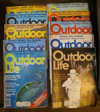 10 Vintage Outdoor Life Magazines 1979 Issues: January,  March,  April,  May,  June,