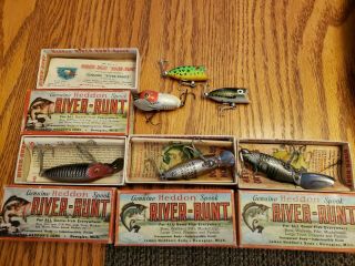 Updated Heddon Lot; 3 R Runt Spook Lures W/4 Boxes,  2 Lucky 13 