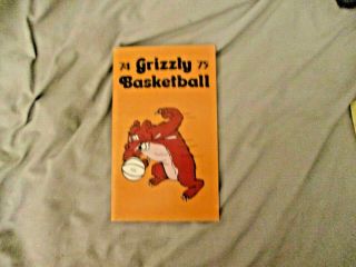 1974 - 75 Montana Basketball Media Guide Yearbook Micheal Ray Richardson 1975 Ad