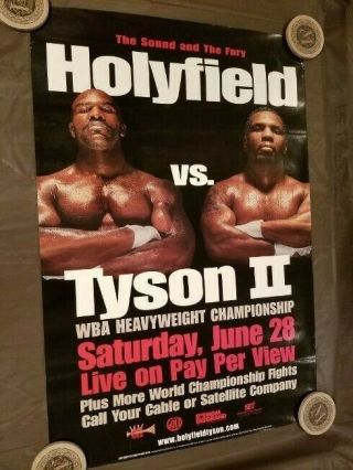 Mike Tyson Vs.  Evander Holyfield Ii 24x35 3/4 Org Poster For Fight.