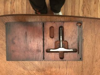 Vintage Brown & Sharp 607 Micrometer Set With Wood Case