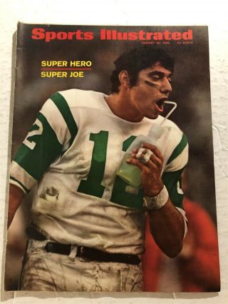 1969 Sports Illustrated York Jets Joe Namath Bowl Iii Mvp No Label Nl