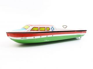 Vintage Ohio Art Co.  Windup Tin Boat 10154 14.  5” Long