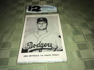 Los Angeles Dodgers Picture Pack Of 12 1961 Jay Publishing Pl