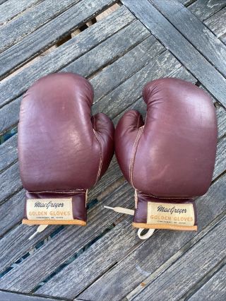 Killer Vintage Old Minty 1930’s Macgregor Leather Boxing Gloves Antique Circa