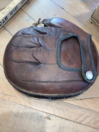 Wow Early Old Antique 1920’s Pillow Style Catchers Baseball Glove Mitt Vintage