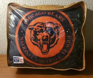 Vintage Nfl Chicago Bears Robe - In A - Bag Pendelton Wool Blanket 52 " X 70 "