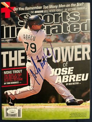 2014 May Sports Illustrated Jose Abreu Signed Autograph Chicago White Sox Jsa