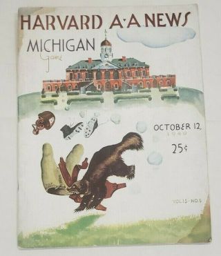 1940 University Of Michigan Vs.  Harvard Football Program - Tom Harmon