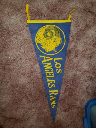Vintage Los Angeles Rams Pennant From The 50 