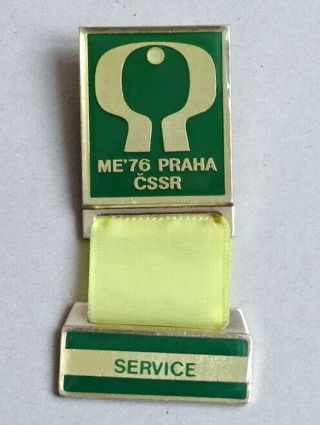 1976 European Table Tennis Championships Service Pin Participant Badge Tt Rare