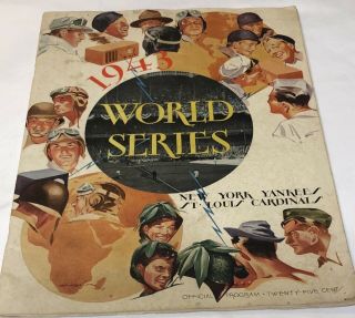 1943 World Series Official Program Yankees Vs Cardinals