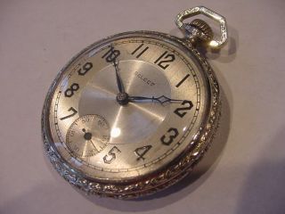1940s Record 15 - Jewel 14k White Gold Filled Antique 2 Adjustments Pocket Watch