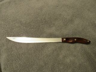 Vintage Cutco Brown Swirl Handle 9 " Straight Edge Carving Knife 23