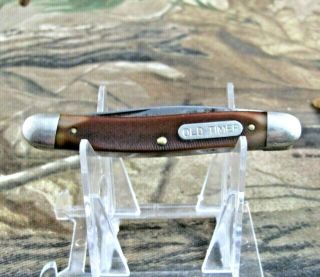 Vintage Ulster Usa 58ot Old Timer Slimline Stockman Pocket Knife P - 66