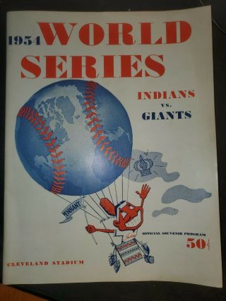 1954 World Series Program Indians Vs Giants Game 4