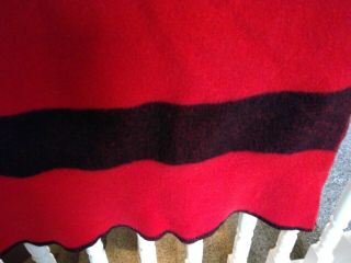 Vintage MARLBORO COUNTRY STORE 62 X 54 Wool RED & BLACK Blanket 54 x 80 2