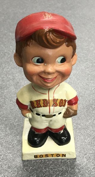 Vintage 1960s Boston Red Sox Bobblehead Nodder White Base Japan