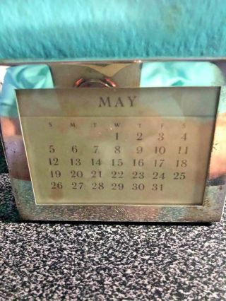 Tiffany & Co.  Sterling Silver.  925 Vintage Perpetual Desk Calendar Or Frame