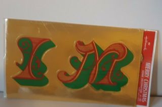 Vintage Merry Christmas Letter Banner With Cord - Hallmark - Usa - Nip